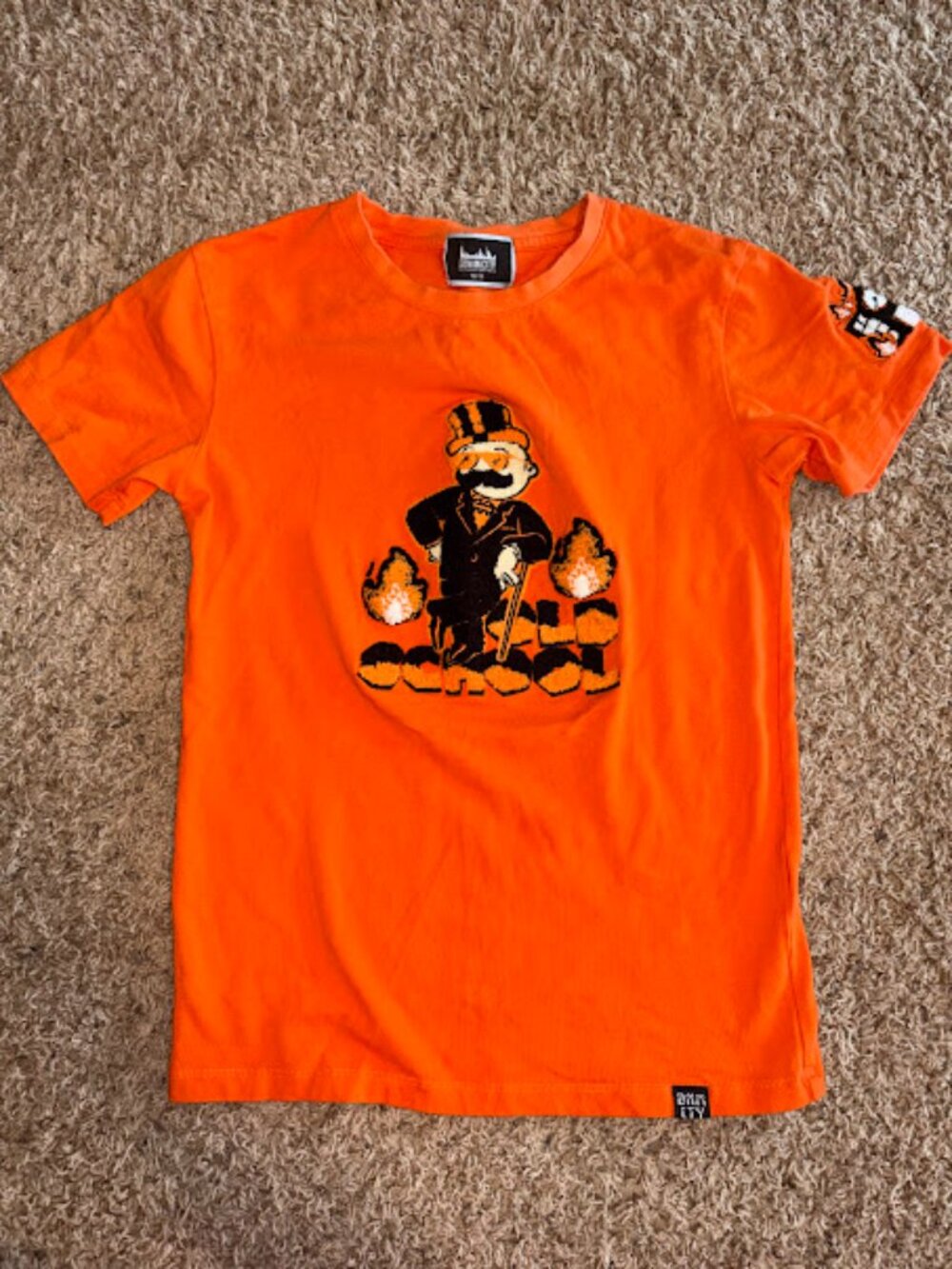 Retro Streetwear Denimicity Jeans Monopoly Man “Old School” - Kids Size 10/11
